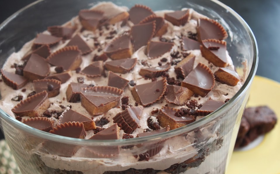 Peanut Butter Cup Brownie Trifle