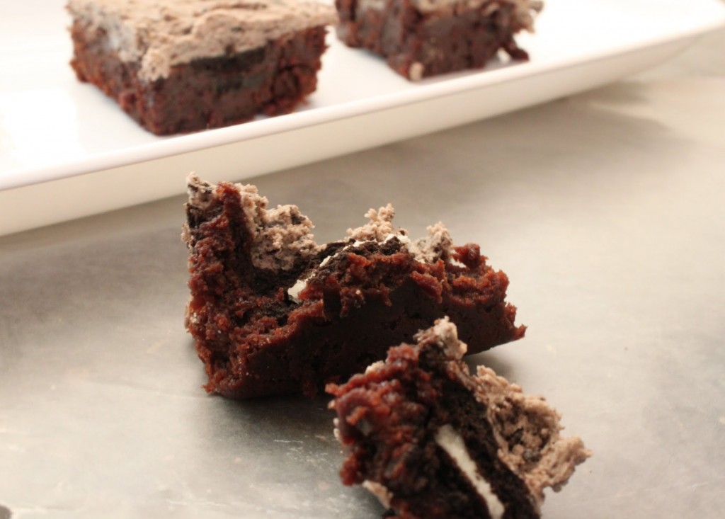 Cookies and Cream Frosted Brownies