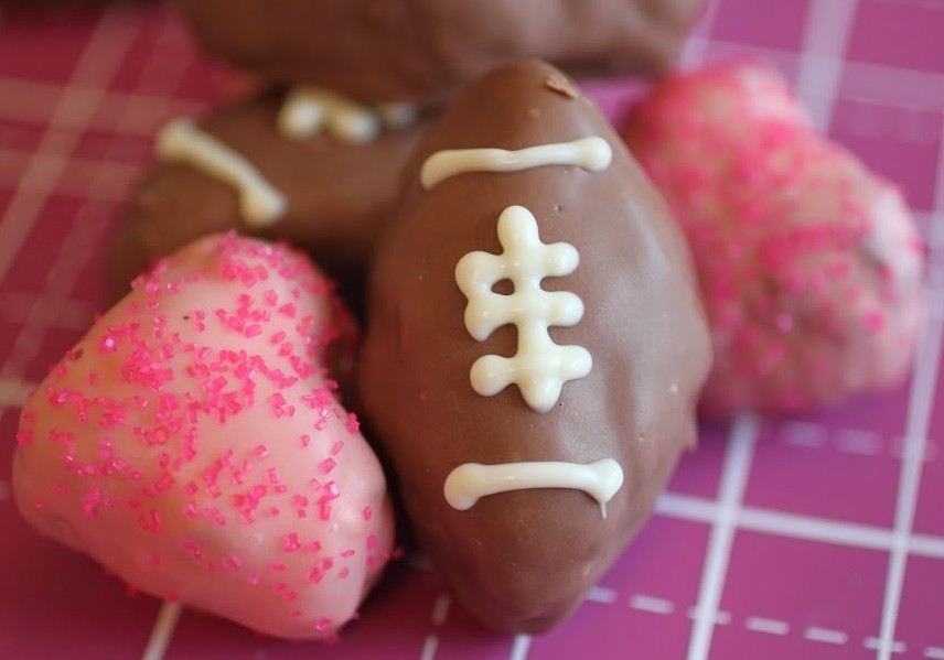 Footballs and Hearts (Brownie Truffles)