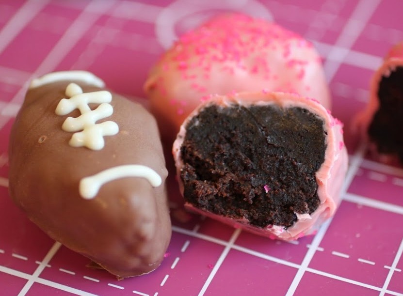 Footballs and Hearts (Brownie Truffles)