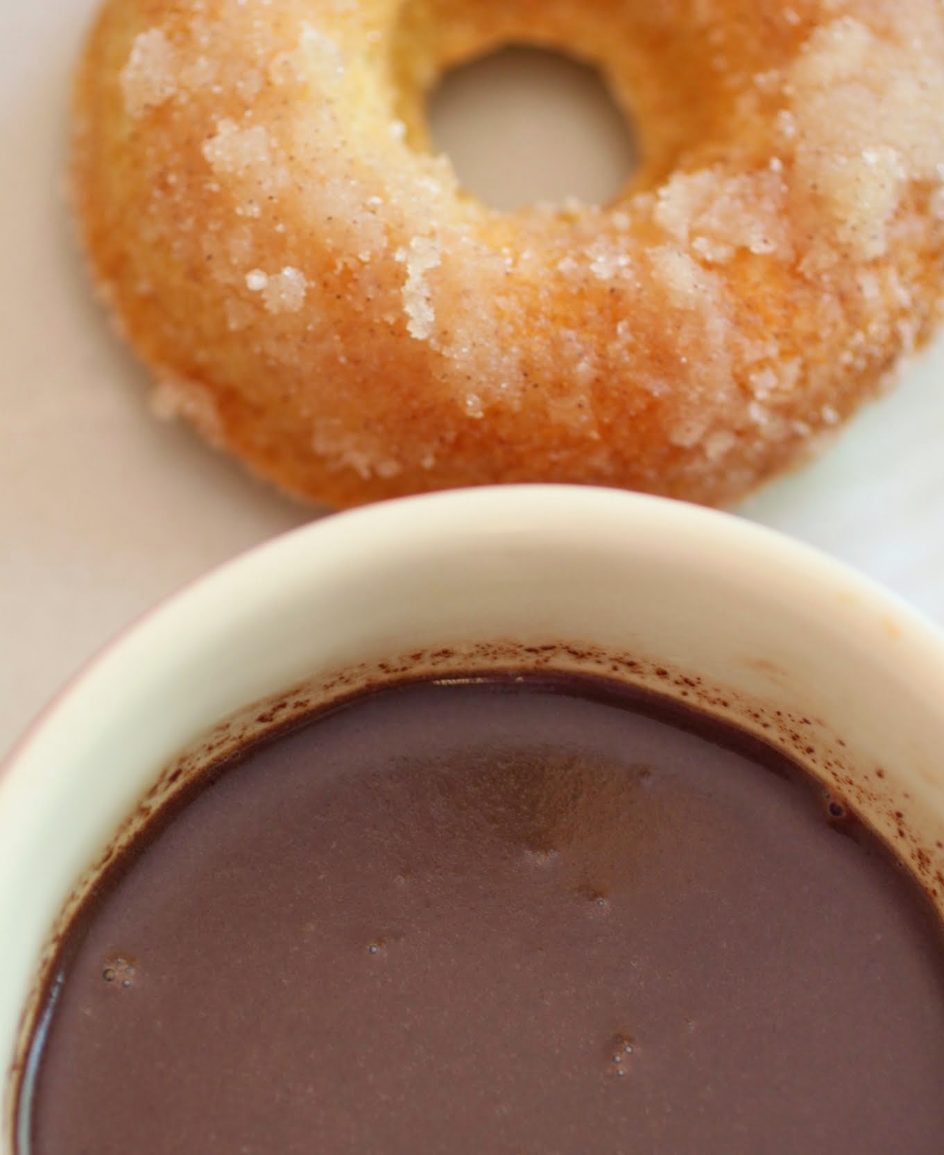 Cinnamon Donuts with Chocolate Dipping Sauce