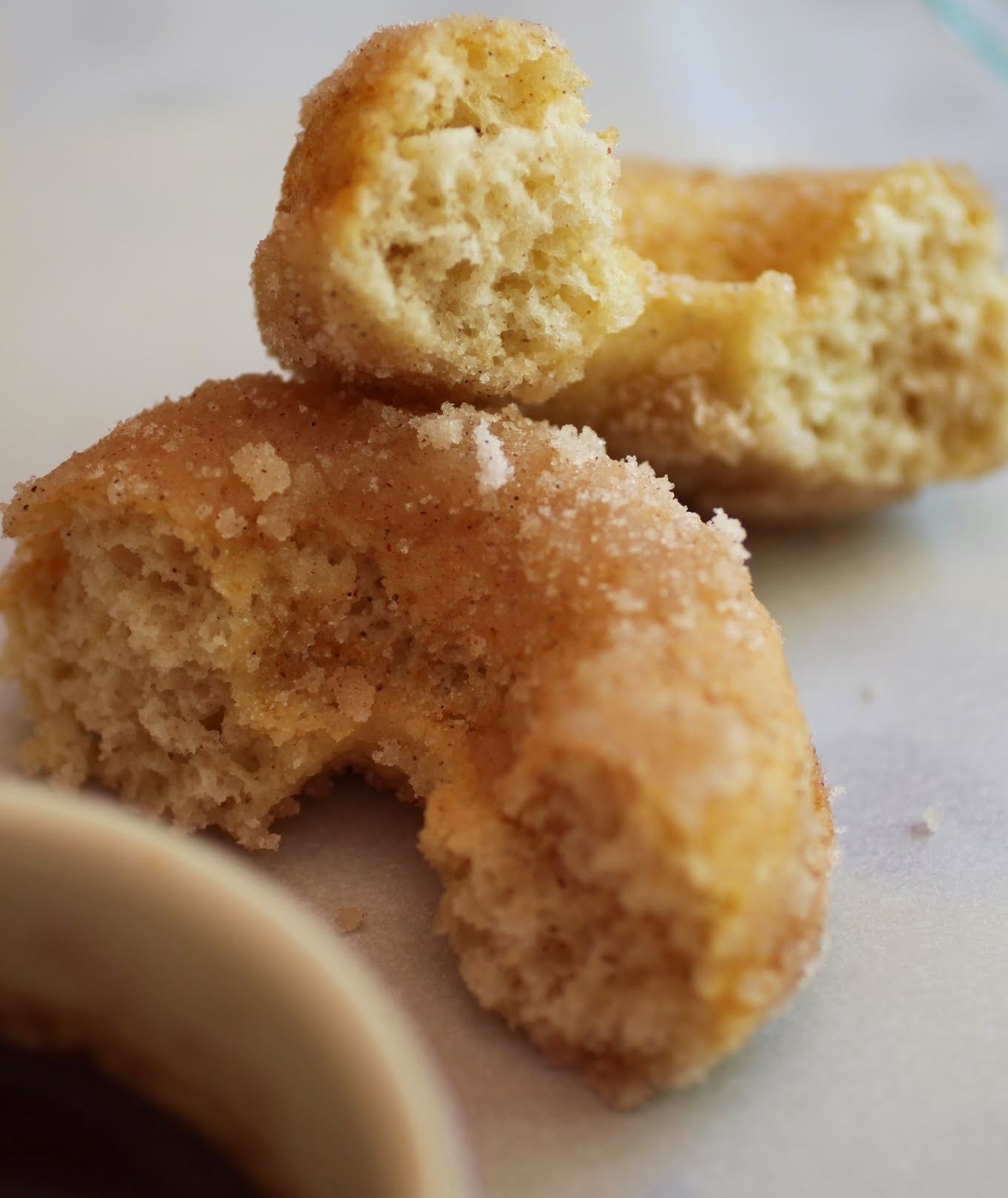 Cinnamon Donuts with Chocolate Dipping Sauce