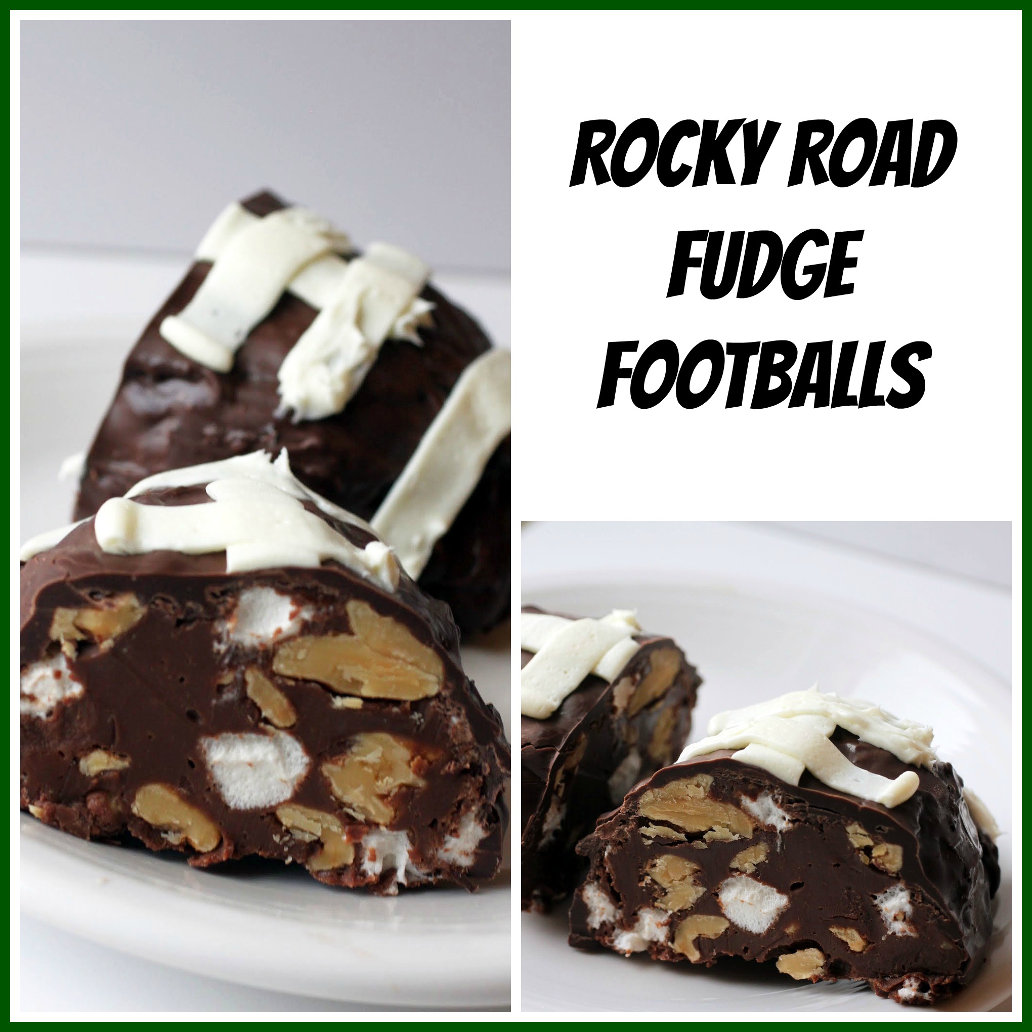Rocky Road Fudge Footballs