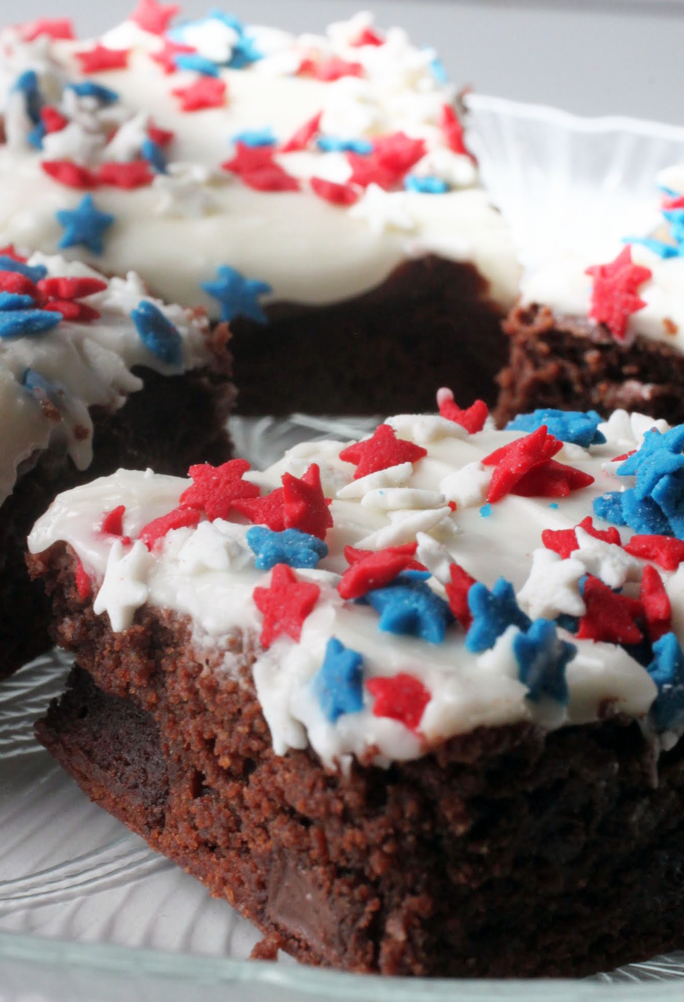 Patriotic Chocolate Chunk Brownies