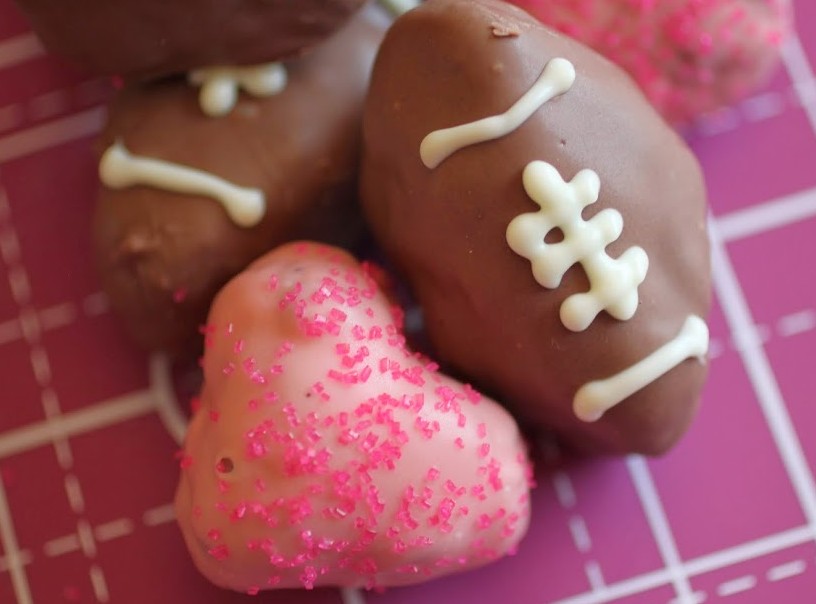 Footballs And Hearts (Brownie Truffles)