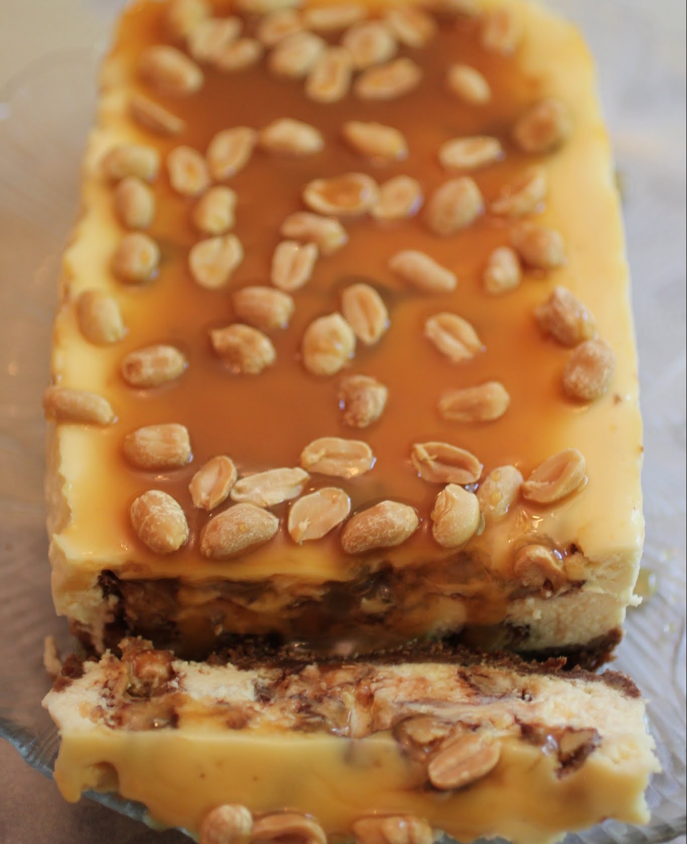 Snickers Cheesecake Loaf