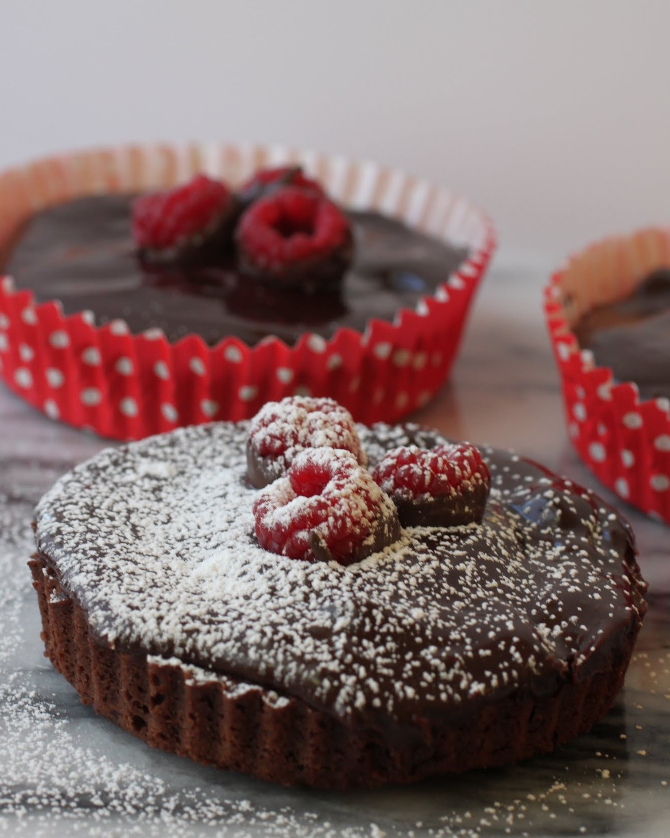 Chocolate Raspberry Ganache Brownie Mini-Torte (GF)