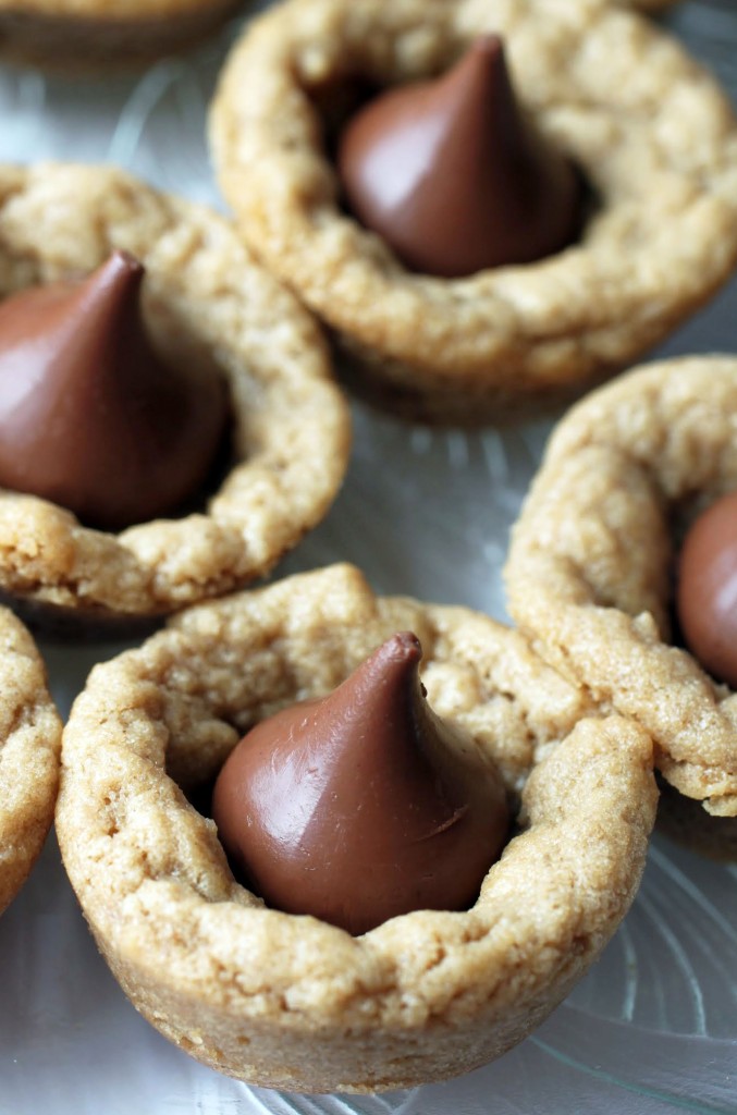 On to less deep topics: cookie cups! Peanut butter blossom cookie cups ...